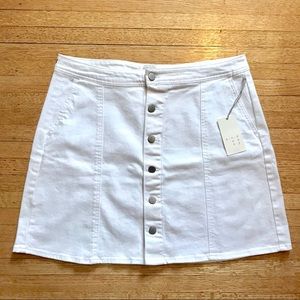 NWT White Jean Skirt